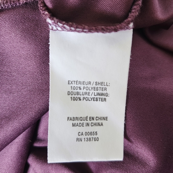 Reitmans Size M Elegant Purple Chiffon  Dress - Picture 7 of 8
